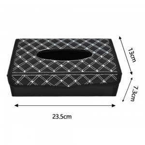 Θήκη Χαρτομάντηλων Αυτοκινήτου 23.5x13x7.3cm Μαύρο-Άσπρο Galifas 5532211
