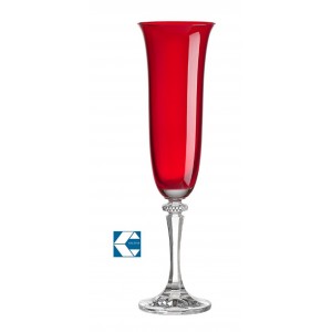 Ποτήρι Σαμπάνιας Κρυστάλλινο 175ml Κόκκινο 6 τμχ Galifas 7902929 