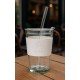 Ποτήρι Γυάλινο 400ml με καλαμάκι