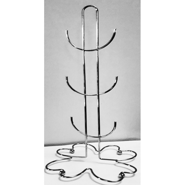 Βάση για Κούπες Inox σε Ασημί Χρώμα  Ø18x40cm Galifas