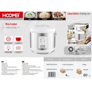 Βραστήρας Ρυζιού 700W 1.8 Λίτρων Rice Cooker Hoomei HM-5318SL