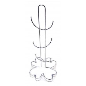 Βάση για Κούπες Inox σε Ασημί Χρώμα  Ø18x40cm Galifas 7931247