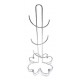 Βάση για Κούπες Inox σε Ασημί Χρώμα  Ø18x40cm Galifas
