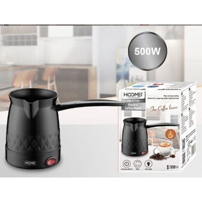 Ηλεκτρικό Μπρίκι 500W με Χωρητικότητα 350ml Μαύρο Hoomei HM-5715B