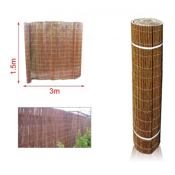 Nattera Καλαμωτή Ξύλινη με Ολόκληρο Ξύλο 1.5x3m