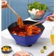 Ηλεκτρικό Wok 1360W με Χωρητικότητα 6lt Μπλε General Trade