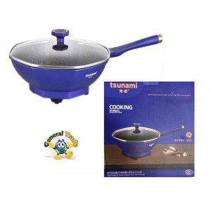 Ηλεκτρικό Wok 1360W με Χωρητικότητα 6lt Μπλε General Trade 7923457