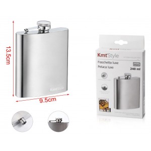 Μεταλλικό Ανοξείδωτο Φλασκί 240ml 9.5x13.5cm ForHome 1006746