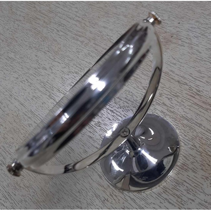 Καθρέπτης Μακιγιάζ Επιτραπέζιος Ασημί 10x12cm ForHome 909358