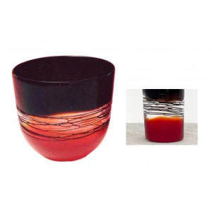 Κουπ Κρυστάλλινο Murano Κόκκινο 20cm Galifas 925666