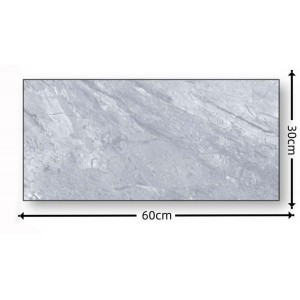 Διακοσμητικό Αυτοκόλλητο Τοίχου Grey Marble 1τμχ 60x30cm Galifas 770145