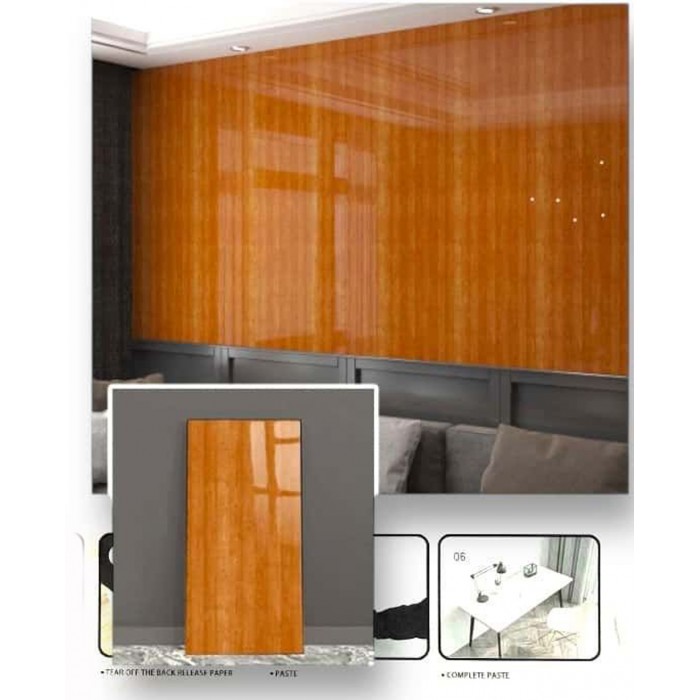 Διακοσμητικό Αυτοκόλλητο Τοίχου Brown Wood 1τμχ 60x30cm Galifas 