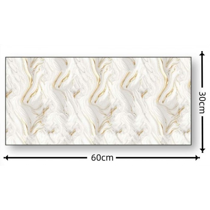 Διακοσμητικό Αυτοκόλλητο Τοίχου Abstract Marble Gold 1τμχ 60x30cm Galifas