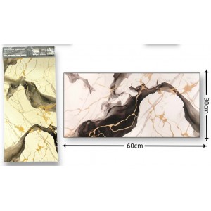 Διακοσμητικό Αυτοκόλλητο Τοίχου Abstract Marble Radials 1τμχ 60x30cm Galifas 770141