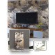 Διακοσμητικό Αυτοκόλλητο Τοίχου Grey Gold Marble 1τμχ 60x30cm Galifas 