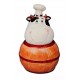Μπισκοτιέρα Κεραμική Μεγάλη Chef Cow 18x17x30cm