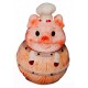 Μπισκοτιέρα Κεραμική Μεγάλη Chef Pig 17x17x30cm Galifas