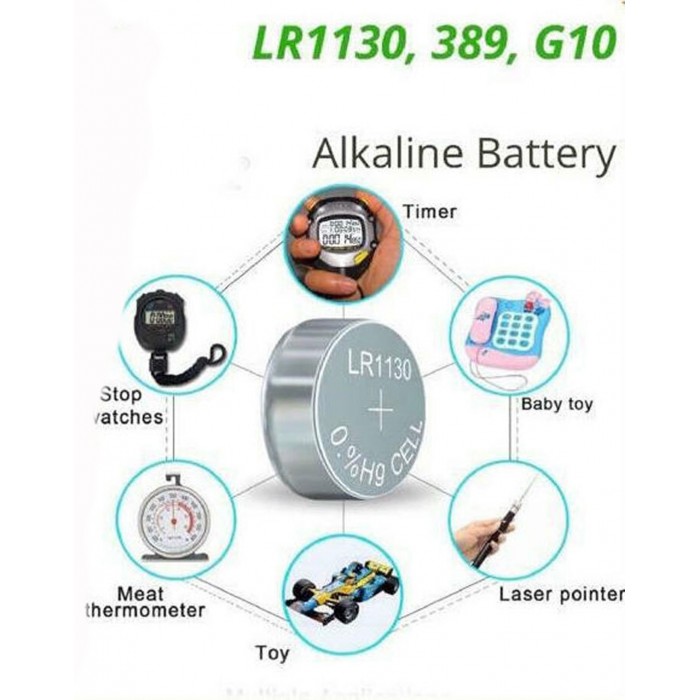 Μπαταρίες Alcaline AG10/1.5V - LR1130 (10 τμχ) 