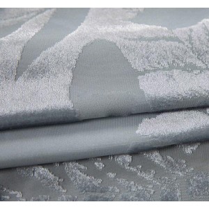 Κουρτίνα με Κρίκο Flores de Terciopelo Γκρι 200x290cm ForHome 75604211
