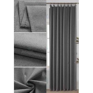 Κουρτίνα Blackout Με Τρέσα Maravilloso Γκρι 270x270cm Galifas 99601042
