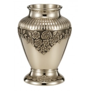Διακοσμητικό Βάζο Μεταλλικό Ασημί Antiquariato Reale 10x21cm Galifas 977016