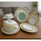 Σερβίτσιο Πιάτων από Πορσελάνη Λευκό-Πράσινο Loos 72τμχ 