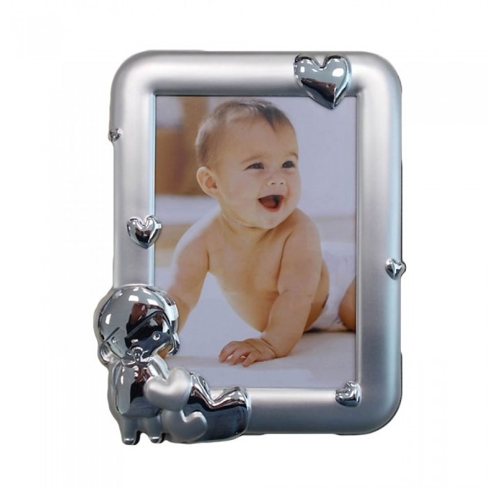 Κορνίζα Μεταλλική Ασημί Cornice per Bambini 13x18cm