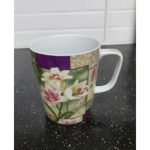 Κούπα Πορσελάνης 300ml Fiore Viola σετ 6 τεμαχίων Galifas 783026