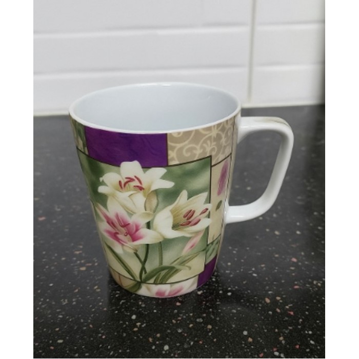 Κούπα Πορσελάνης 300ml Fiore Viola σετ 6 τεμαχίων Galifas 