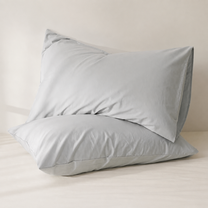 Γκρι μαξιλαροθήκες ύπνου ζευγάρι Luxury Sand 52x72+15cm