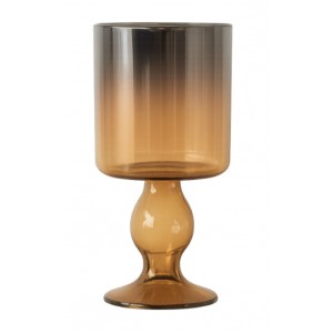 Κηροπήγιο Γυάλινο Ασημί-Μελί La beauté du Verre 11x24cm Galifas 7139024