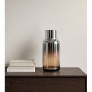 Βάζο Γυάλινο Ασημί-Μελί La beauté du Verre 15x35cm Galifas 7139035
