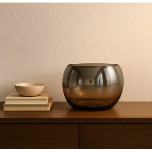 Μπωλ Γυάλινο Ασημί-Μελί La beauté du Verre 22x11cm Galifas 7139011