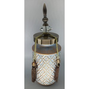 Κεραμικό Βάζο Τζαρ Vintage με καπάκι 14x14x37cm Galifas 7710711