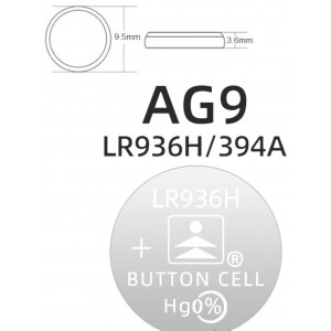 Μπαταρίες Λιθίου Ρολογιών LR936H AG9/394A 10 Τεμάχιων General Trade 7741220