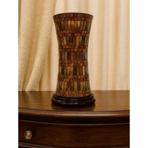 Βάζο Γυάλινο Cometa Armagedón σε ξύλινη βάση 15x33cm Galifas 7011533