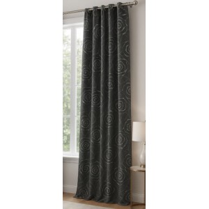 Κουρτίνα Σατεν Ημιδιάφανο Με Κρίκο Γκρι 270x270cm ForHome 4429916