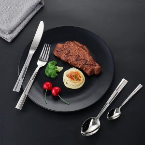 Σετ Μαχαιροπίρουνα Ανοξείδωτα 18/10 Ασημί Mat Dining Cutlery 30τμχ Galifas 774510