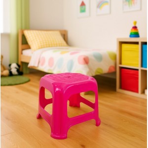 Σκαμπό Πλαστικό Παιδικό Κόκκινο Ragazzino Carino 25x25x22cm Galifas 970070