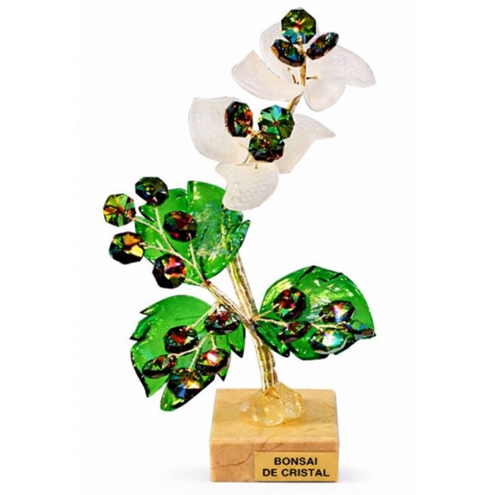 Διακοσμητικό Κρυστάλλινο Λουλούδι Bonsai de Cristal Πράσινο