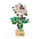 Διακοσμητικό Κρυστάλλινο Λουλούδι Bonsai de Cristal Πράσινο σε μαρμάρινη βάση