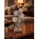 Διακοσμητικό Κρυστάλλινο Λουλούδι Bonsai de Cristal Ασημί