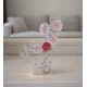 Διακοσμητικό Κρυστάλλινο Λουλούδι Bonsai de Cristal Ροζ