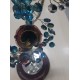 Διακοσμητικό Κρυστάλλινο Λουλούδι Bonsai de Cristal Μπλε σε ξύλινη βάση