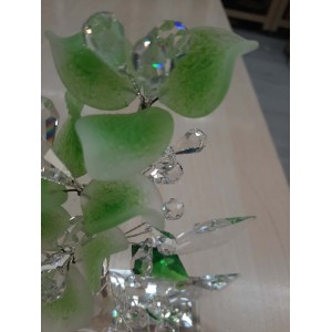 Διακοσμητικό Κρυστάλλινο Λουλούδι Bonsai de Cristal Πράσινο σε κρυστάλλινη βάση 10x4.5x18cm Galifas 9125901