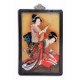 Πίνακας Γυάλινος Geisha 33x52cm με ξύλινο πλαίσιο από μαόνι