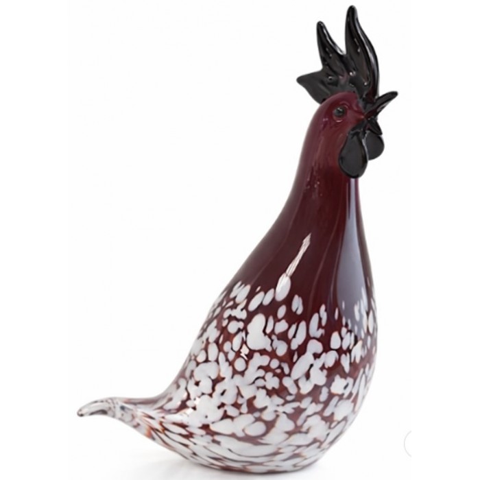 Διακοσμητικό Κρυστάλλινο Κόκορας Murano 19x9x25cm
