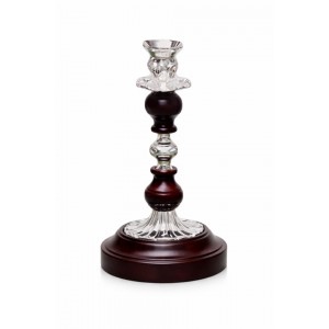 Κηροπήγιο Ξύλινο σε Καφέ Χρώμα Silver Elegance 14x25cm Galifas 970212