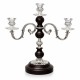 Κηροπήγιο Ξύλινο σε Καφέ Χρώμα 3 θέσεων Silver Elegance 22x14x29cm