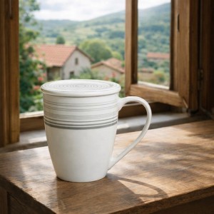 Κούπα από Πορσελάνη με Καπάκι 360ml Galifas 7970360